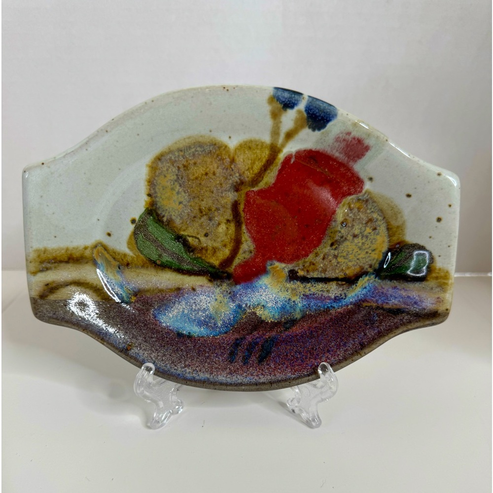 Chappelle signed Happy Valley Studio in Georgia. Pottery trinket dish.(2-O) - Picture 1 of 5